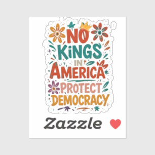 Keine Könige in Amerika Amerikanische Demokratie  Aufkleber