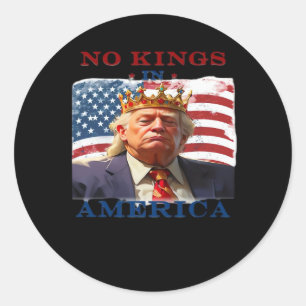 Keine Könige In Amerika Anti Klassisch Einfach Sau Runder Aufkleber