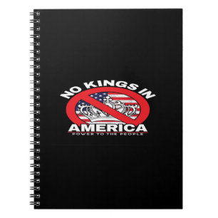Keine Könige in Amerika Anti-Monarchie Patriotisch Notizblock