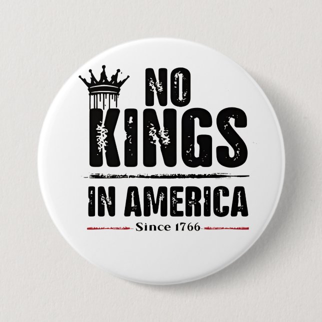 Keine Könige in Amerika Anti Trump American Patrio Button (Vorderseite)