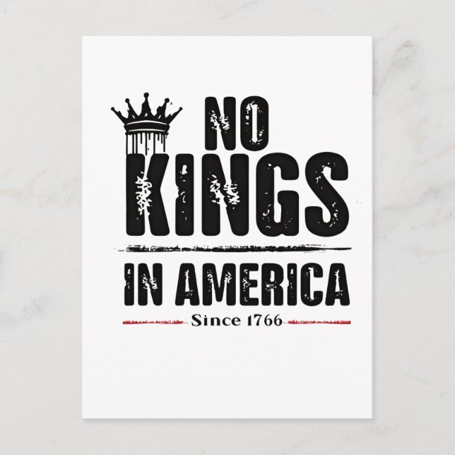Keine Könige in Amerika Anti Trump American Patrio Postkarte (Vorderseite)