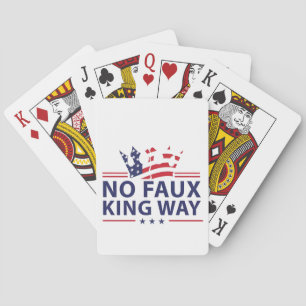 Keine Könige in Amerika Anti Trump Anti-Faschismus Spielkarten