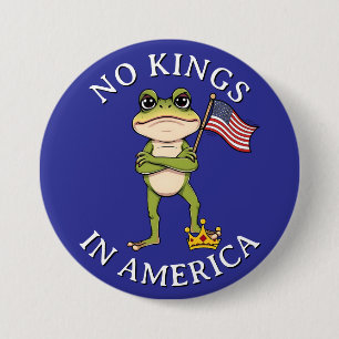 Keine Könige in Amerika Anti-Trump Protest Groß Button