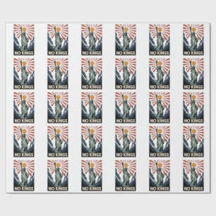 Keine Könige in Amerika Befreiungsstatus USA Demok Geschenkpapier