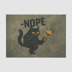 Keine Könige in Amerika Black Cat Funny Kicking Cr Seidenpapier