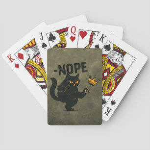 Keine Könige in Amerika Black Cat Funny Kicking Cr Spielkarten