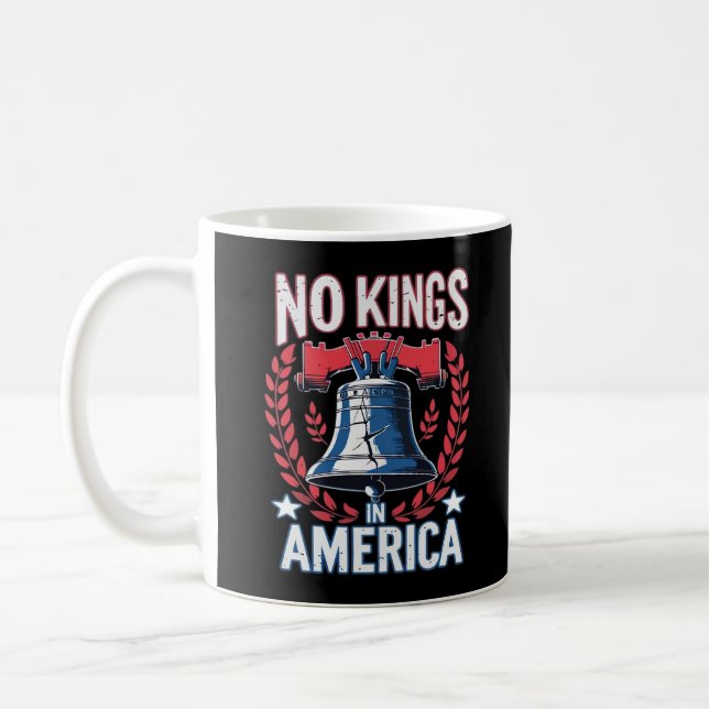 Keine Könige In Amerika Design Klassische Künstler Kaffeetasse (Links)