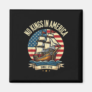 Keine Könige In Amerika Distressed Usa Flagge Libe Magnet