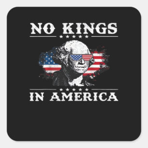 Keine Könige In Amerika Doge Klassischer Lustiger Quadratischer Aufkleber