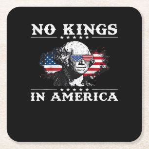 Keine Könige In Amerika Doge Klassischer Lustiger  Rechteckiger Pappuntersetzer