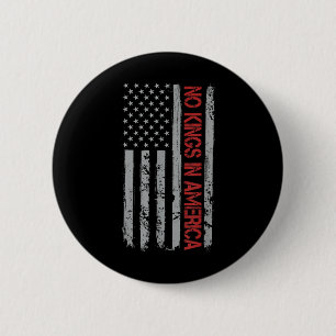 Keine Könige in Amerika Fahne Vintag Button