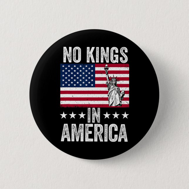 Keine Könige in Amerika - Flag-Protest Rettete Dem Button (Vorderseite)