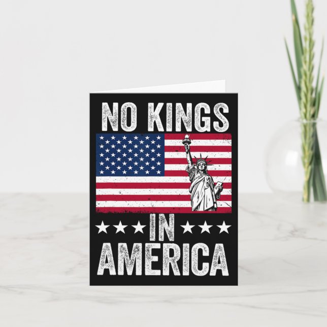 Keine Könige in Amerika - Flag-Protest Rettete Dem Karte (Vorderseite)
