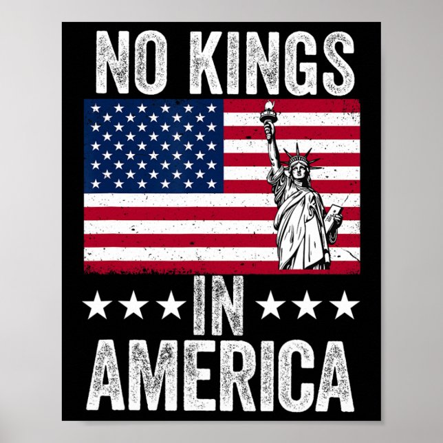 Keine Könige in Amerika - Flag-Protest Rettete Dem Poster (Vorne)