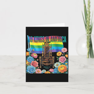Keine Könige in Amerika Floral LBGTQ Regenbogen Karte