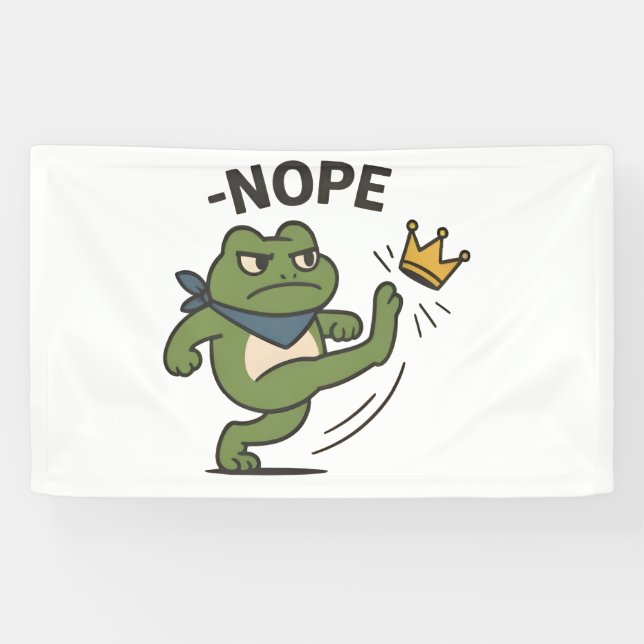 Keine Könige in Amerika Frosch Keine Könige Demokr Banner (Horizontal)