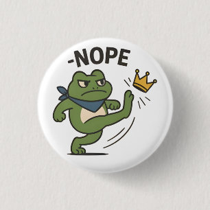 Keine Könige in Amerika Frosch Keine Könige Demokr Button