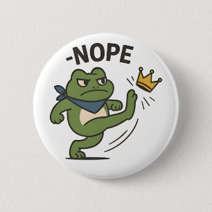 Keine Könige in Amerika Frosch Keine Könige Demokr Button