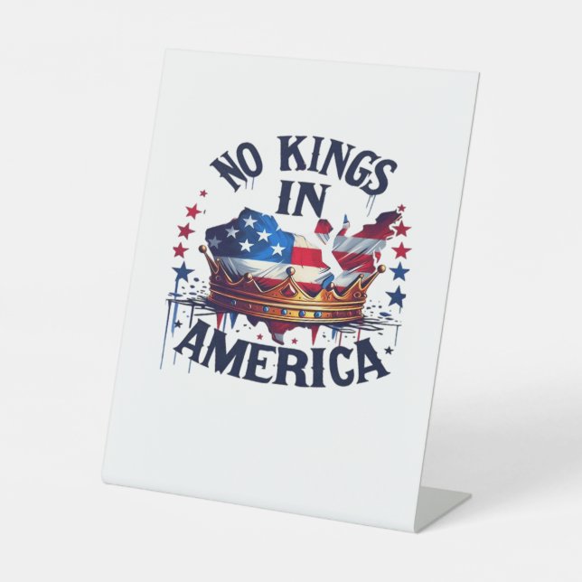 Keine Könige in Amerika Klassisch Retro Cool Sockelschild (Vorderseite)