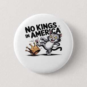 Keine Könige In Amerika Klassisches Retro-Grafik Button