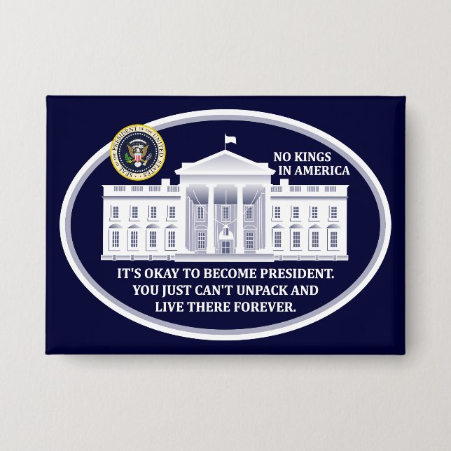 Keine Könige in Amerika Knopf Button (Vorderseite)