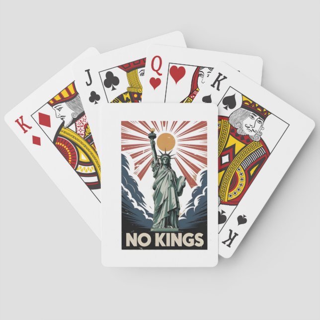 Keine Könige in Amerika Liberitätsstatus USA Demok Spielkarten (Rückseite)