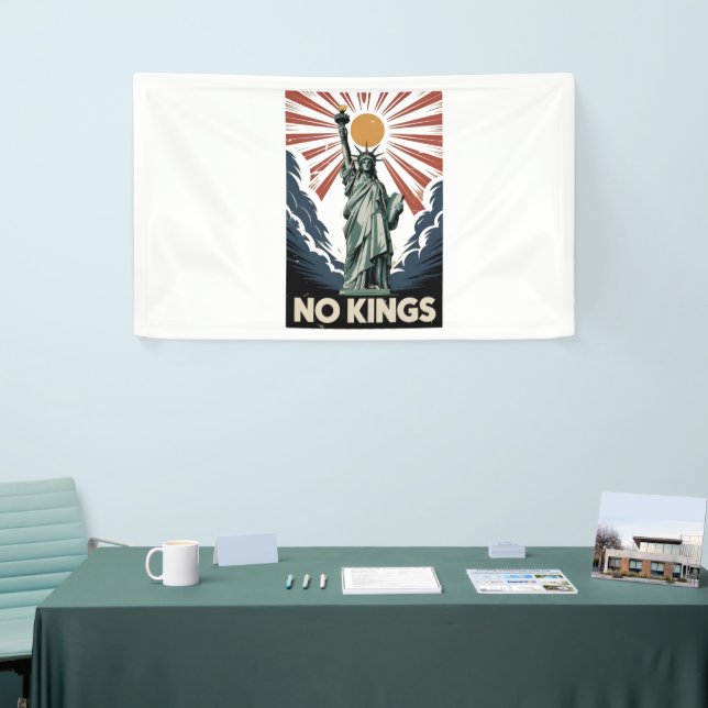 Keine Könige in Amerika Liberity Status USA Demokr Banner (Messeveranstaltung)