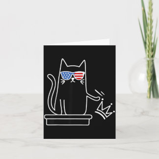 Keine Könige in Amerika Lustige Patriotische Katze Karte