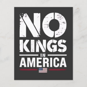 Keine Könige in Amerika Patriotische amerikanische Flyer