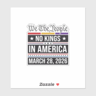 Keine Könige in Amerika Patriotisches Protest-Shir Aufkleber