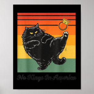Keine Könige In Amerika Schwarze Katze Lustige Kat Poster