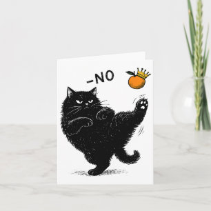 Keine Könige in Amerika Schwarze Katze Lustiges Po Karte