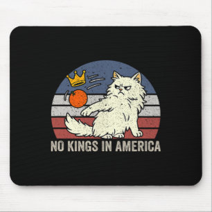 Keine Könige in Amerika Schwarze Katze Politisch A Mousepad