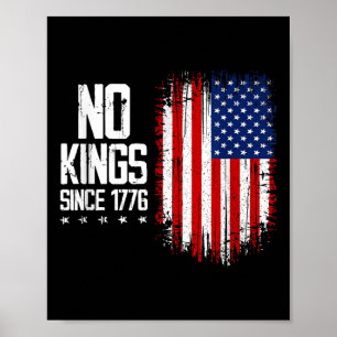 Keine Könige in Amerika seit 1776 4. Juli Unabhäng Poster