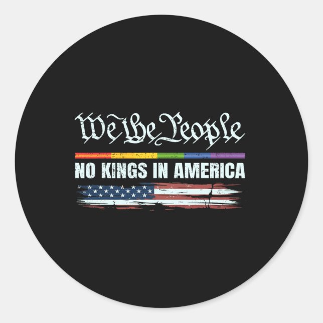 Keine Könige in Amerika seit 1776 5 Runder Aufkleber (Vorderseite)