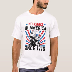 Keine Könige in Amerika seit 1776 bedrängte USA-Fl T-Shirt