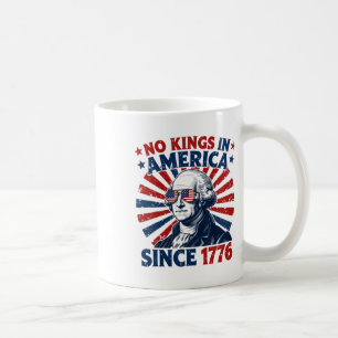 Keine Könige in Amerika seit 1776 Distressed Flagg Kaffeetasse