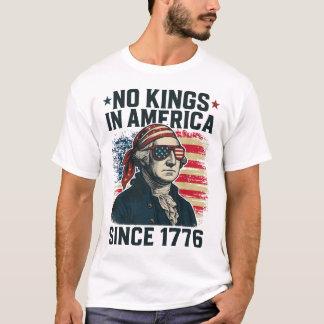 Keine Könige in Amerika Seit 1776 Distressed USA F T-Shirt