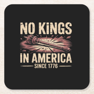 Keine Könige in Amerika seit 1776 King Free Classi Rechteckiger Pappuntersetzer