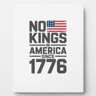 Keine Könige in Amerika seit 1776 Kreatives Design Fotoplatte