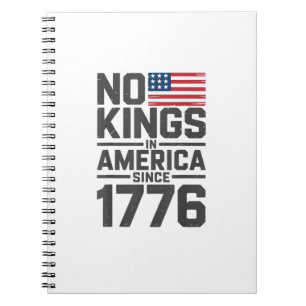 Keine Könige in Amerika seit 1776 Kreatives Design Notizblock