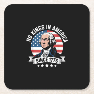 Keine Könige in Amerika seit 1776 Lustige Freiheit Rechteckiger Pappuntersetzer