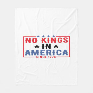 Keine Könige in Amerika seit 1776 Patriotisch Unab Fleecedecke