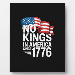 Keine Könige in Amerika seit 1776 Protest Kreative Fotoplatte