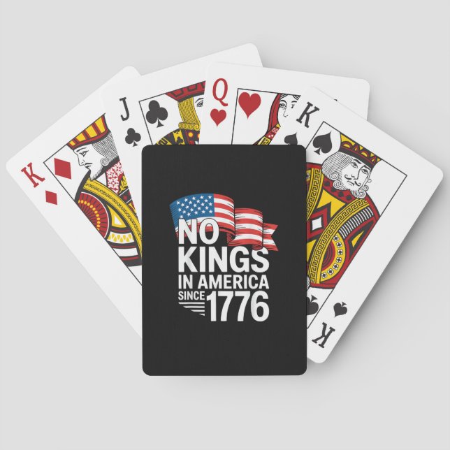 Keine Könige in Amerika seit 1776 Protest Kreative Spielkarten (Rückseite)