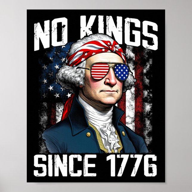 Keine Könige in Amerika seit 1776 störte die Flagg Poster (Vorne)