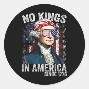 Keine Könige in Amerika seit 1776 störte die Flagg Runder Aufkleber