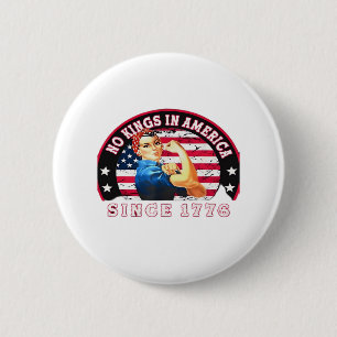 Keine Könige in Amerika seit 1776 USA-Flagge Speic Button