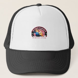 Keine Könige in Amerika seit 1776 USA-Flagge Speic Truckerkappe