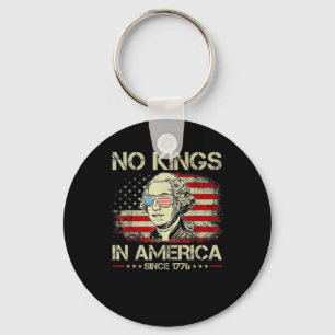 Keine Könige in Amerika seit 1776 Vintage-Flagge Schlüsselanhänger